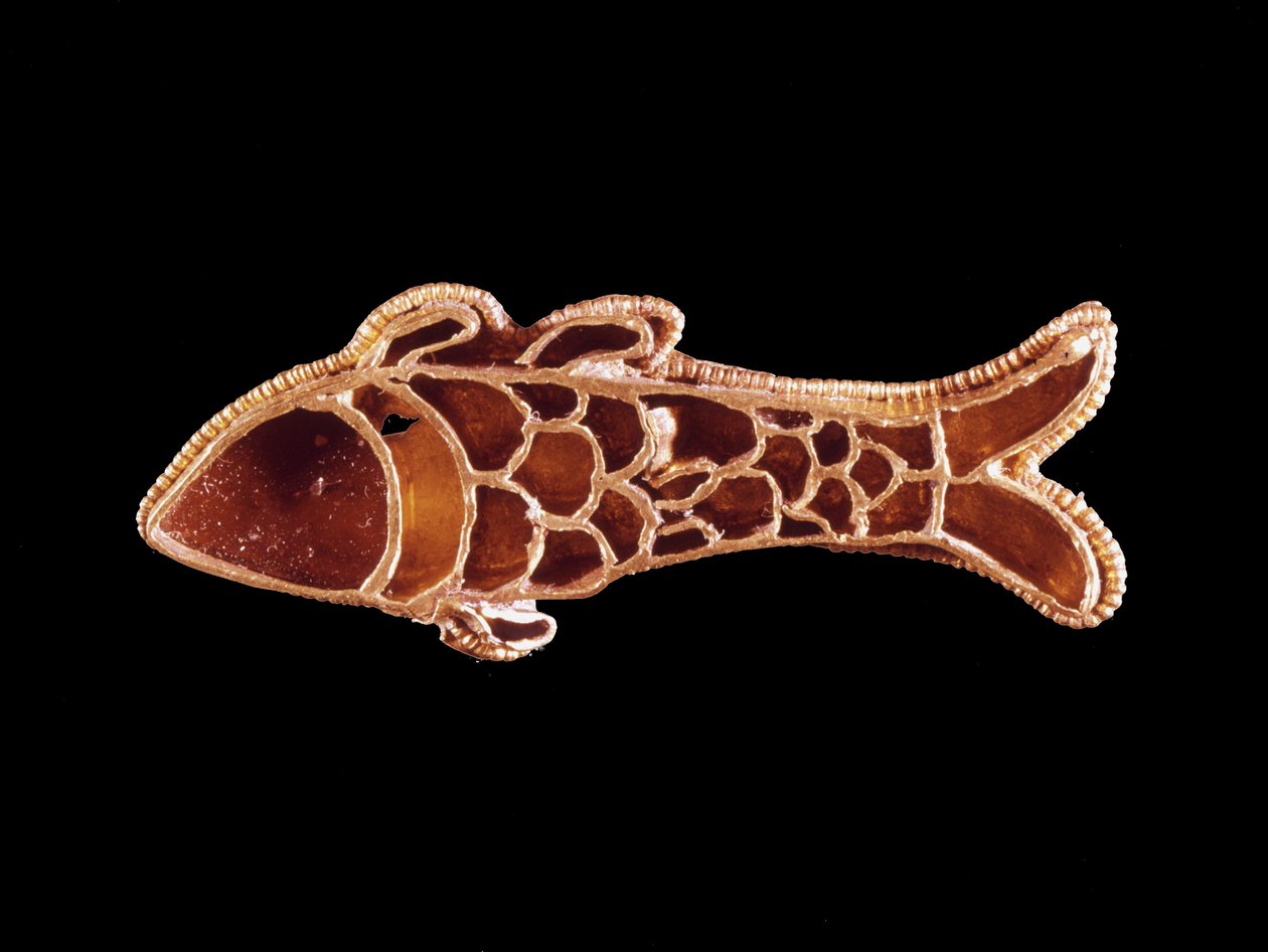 Fibula (Ranska) 6. vuosisadalta. Saint-Germain-en-Layen museo tekijältä Merovingian Merovingian