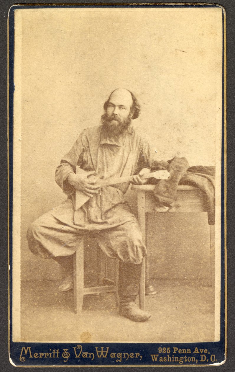 Muotokuva tunnistamattomasta miehestä Balalaikan kanssa, vuosina 1886-1895. tekijältä Merritt and Van Wagner