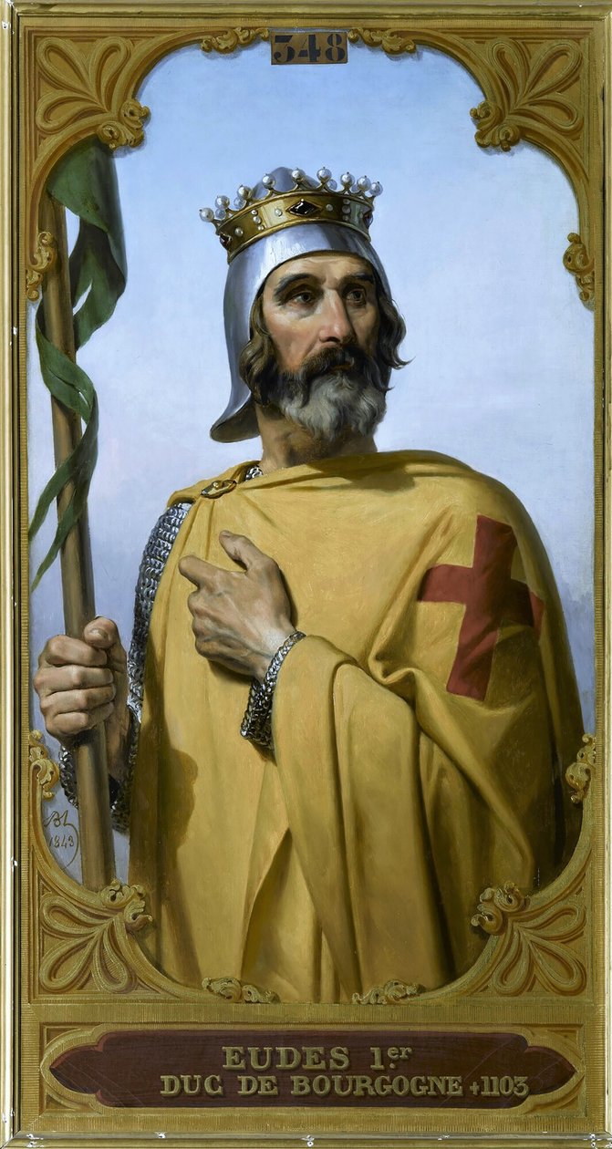 Burgundin herttua Odo I 1060-1102, nimeltään Borel, 1843. tekijältä Merry Joseph Blondel