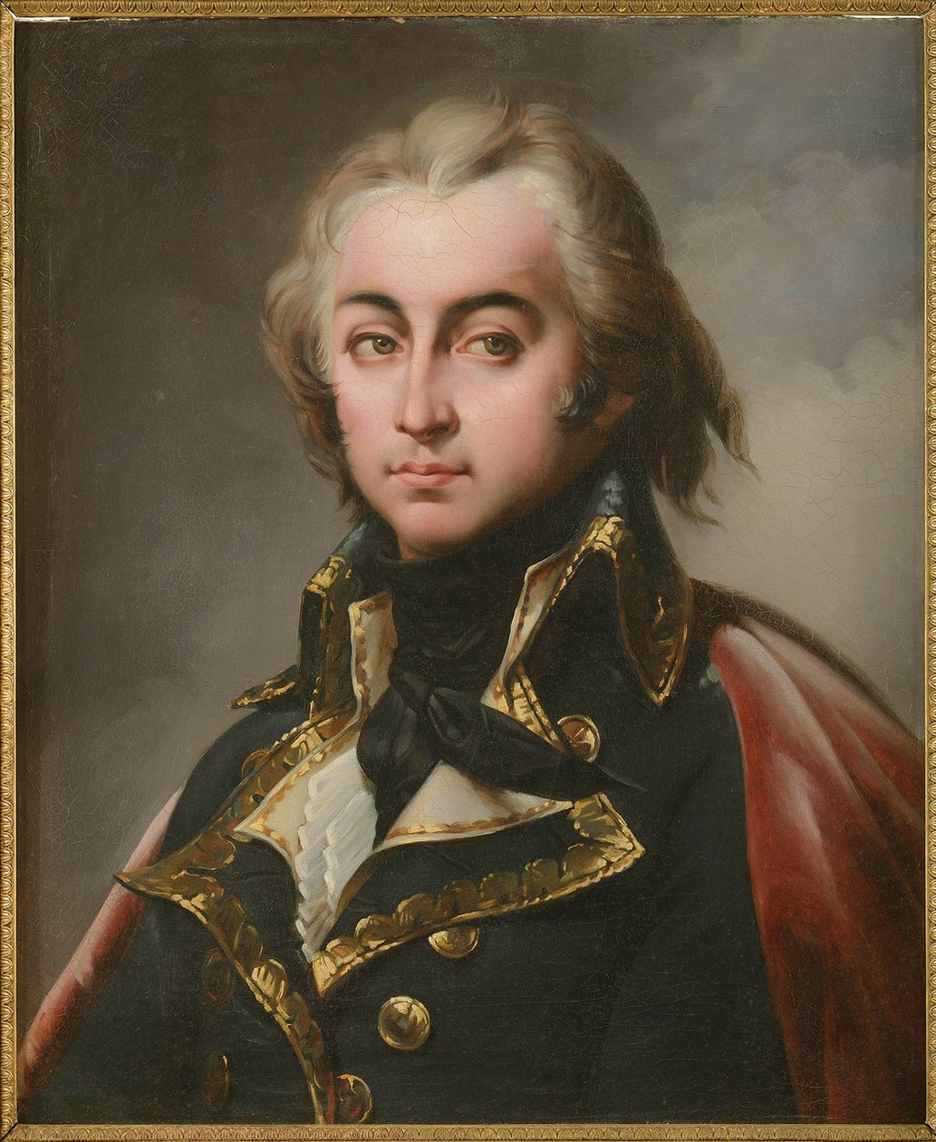Jean-Baptiste (Jean Baptiste) Cyrus de Timbrune de Thiembronne, Valencen kreivi (1752-1822), kirjoittanut Blondel, Merry-Joseph (1781-1853). Öljy kankaalle. Mitat: 65 x 54 cm. Yksityinen kokoelma tekijältä Merry Joseph Blondel