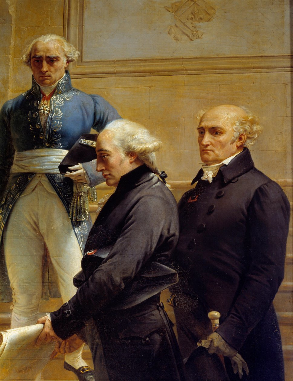 Ranskalaisen arkkitehdin Pierre Francois Leonard Fontainen (1762-1853) muotokuva Yksityiskohta Merry Joseph Blondelin (1781-1853) maalauksista tekijältä Merry Joseph Blondel