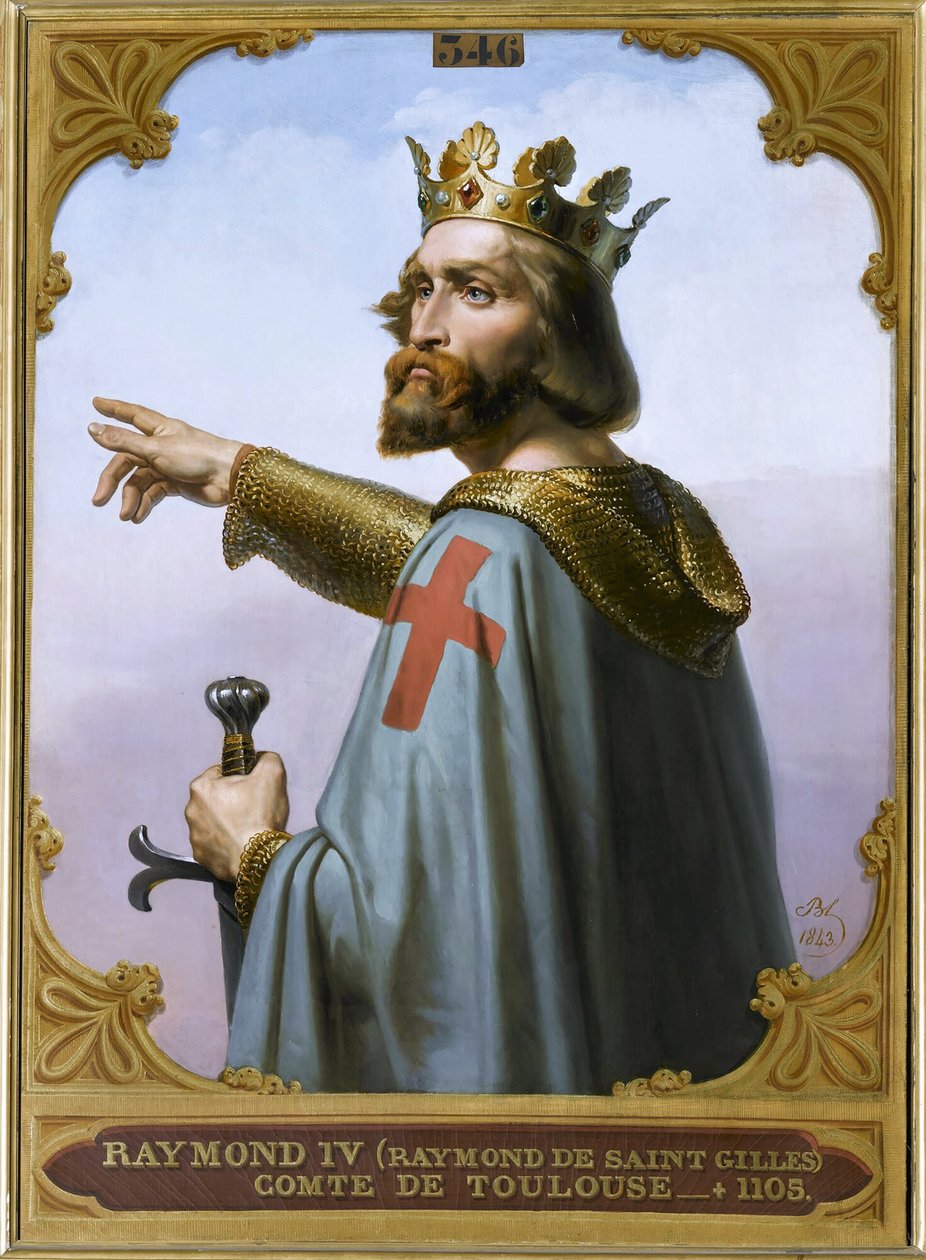 Raymond IV, Toulousen kreivi, nimeltään Raymond of Saint-Gilles, 1843. tekijältä Merry Joseph Blondel
