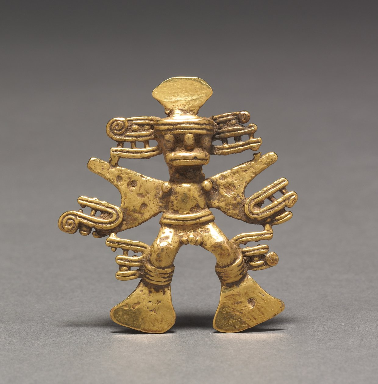Figuuririipus, n. 700-1550 (valettu ja vasaroitu kulta) tekijältä Mesoamerican Mesoamerican