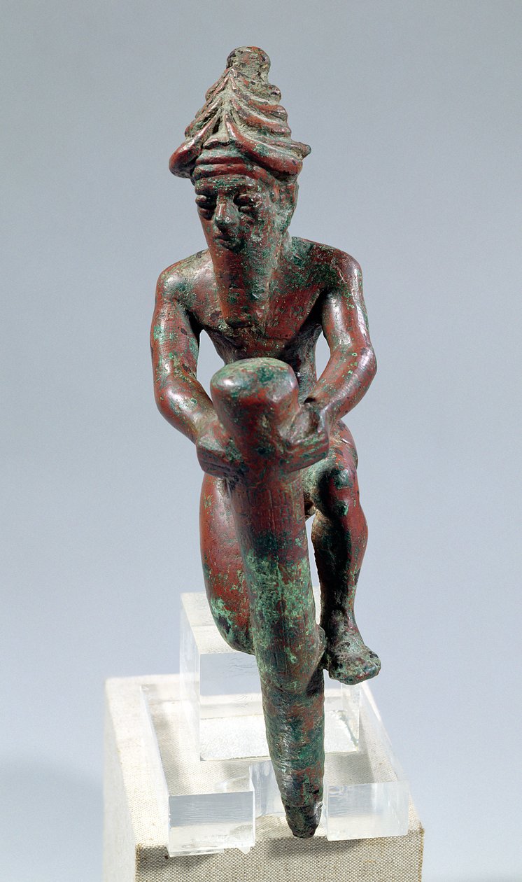 Lagashin prinssin Gudean perusnaula Tellohin (muinaisen Girsun) uussumerilaiskaudelta, noin 2130 eKr. (kupari) tekijältä Mesopotamian