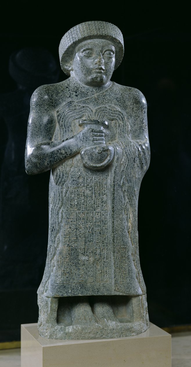 Prinssi Gudean patsas, noin 2150 eKr. (dioriitti) tekijältä Mesopotamian