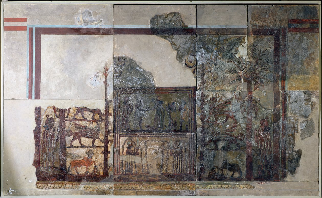 Zimri-Lim, Marin kuningas, jumalatar Istarin edessä, Zimri-Limin palatsista, Mari, Keski-Eufrat, 1778-1758 eaa. tekijältä Mesopotamian