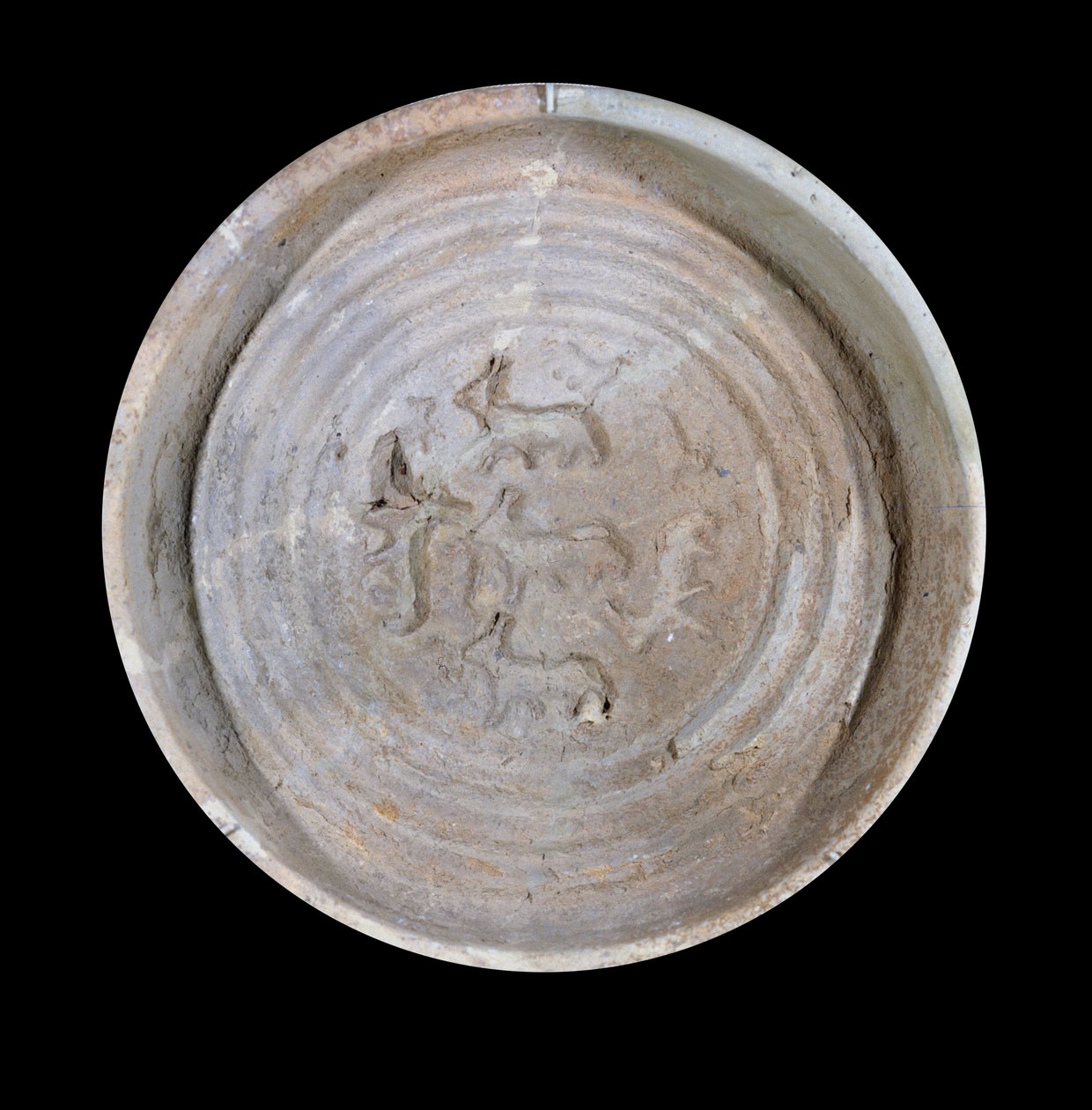 Mesopotamia: terrakottakuppi metsäkurilla. Noin 1800 eaa. Marin kuningas Zimri Limin palatsin kuninkaallisista ruoista. Pariisi, Louvre-museo tekijältä Mesopotamian