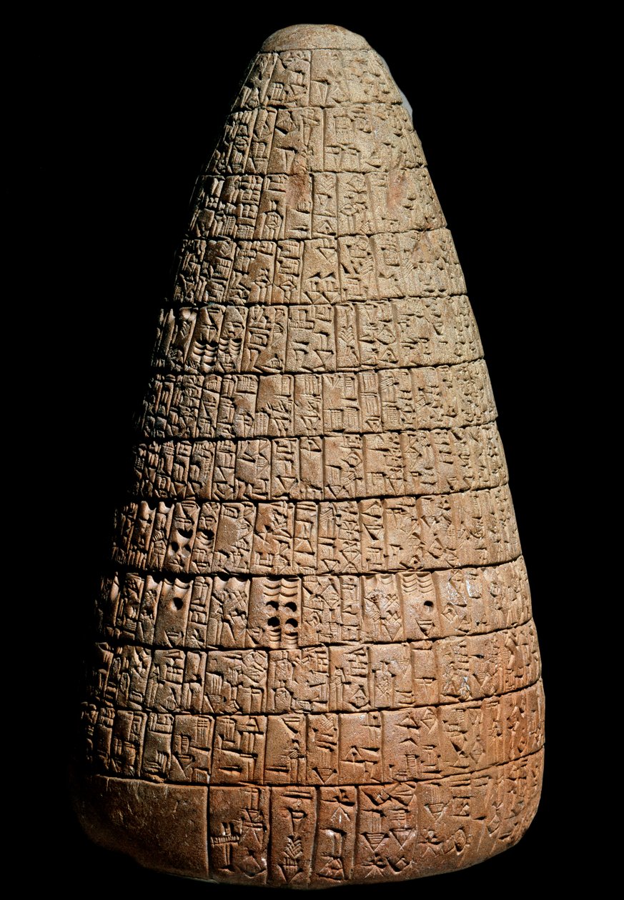 Urukaginan kartio (savi, noin 2350 eaa.) tekijältä Mesopotamian Mesopotamian