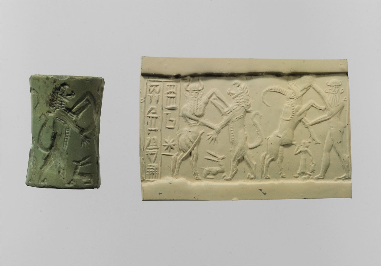 Taistelun sylinterisinetti modernilla vaikutelmalla n. 2250-2150 eaa. (albiitti) tekijältä Mesopotamian Mesopotamian