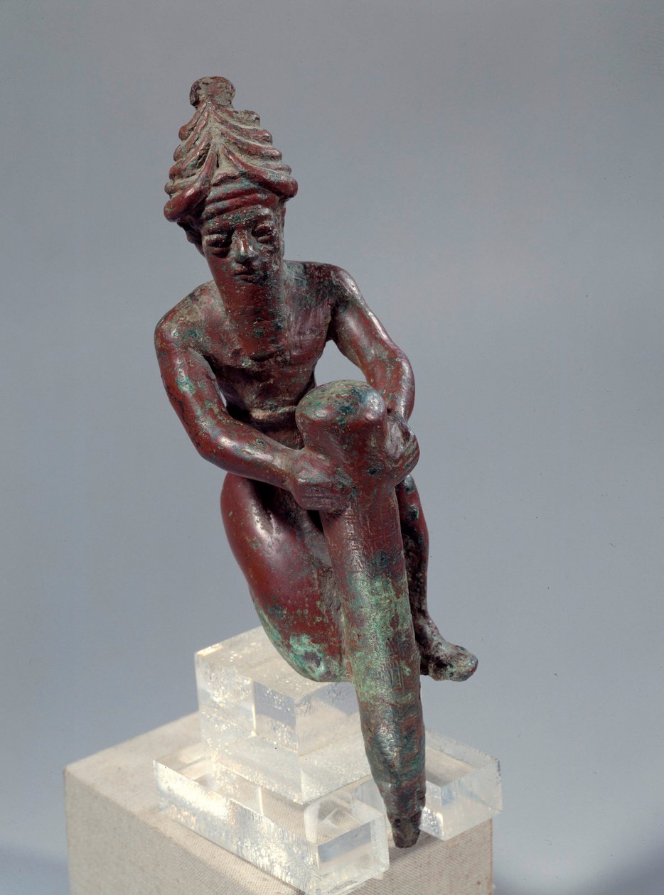 Mesopotamia: kupariperustushahmo, joka kuvaa jumalaa työntämällä naulaa. Noin 2150 eaa. Tellosta. Pariisi, Louvre-museo tekijältä Mesopotamian Mesopotamian