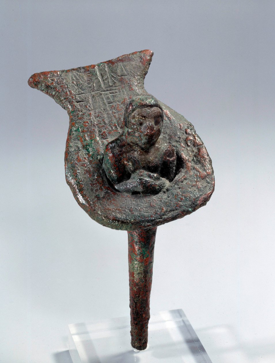 Mesopotamie: Lagashin prinssin Ur Nanshen perushahmo (naula ja sen kuparituki). 2800 eaa. Tellon sivuilta. Mitat 0,11 m x 0,11 m Pariisi, musee du Louvre tekijältä Mesopotamian Mesopotamian