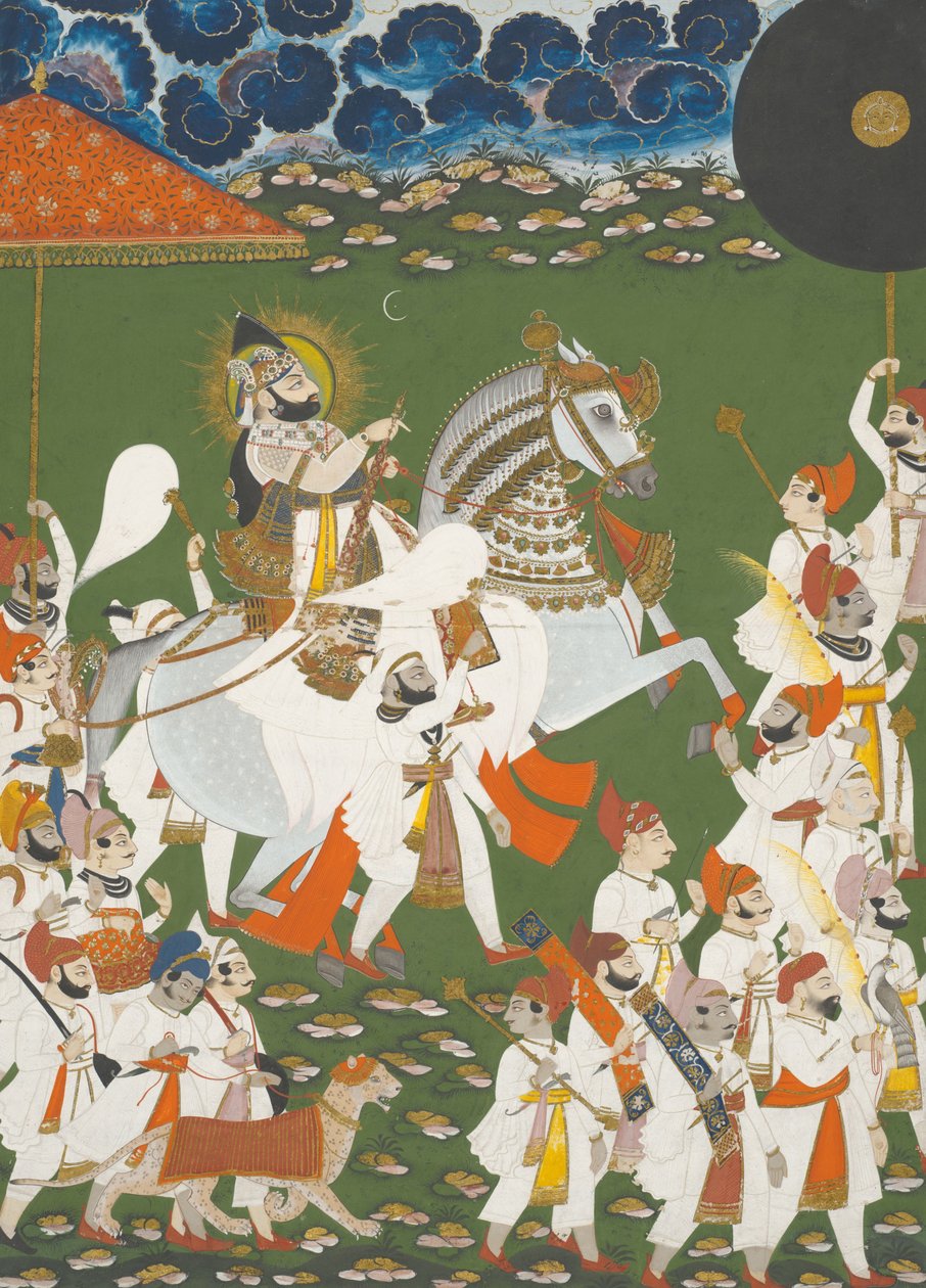 Maharana Bhim Singh prosessissa tekijältä Mewar India; Rajasthan