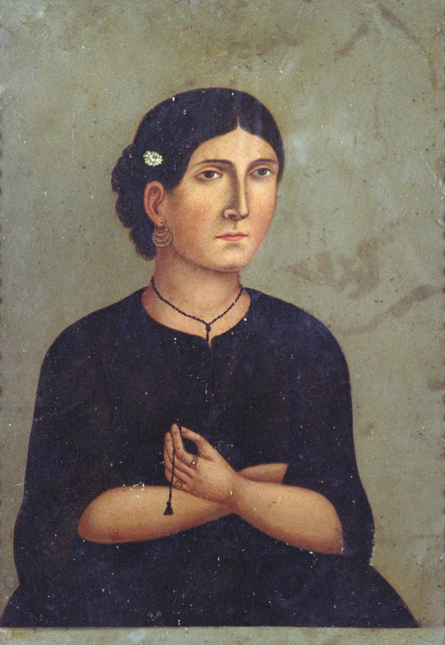 Muotokuva, 1800-luvun puoliväli (öljy tinalle) tekijältä Mexican School