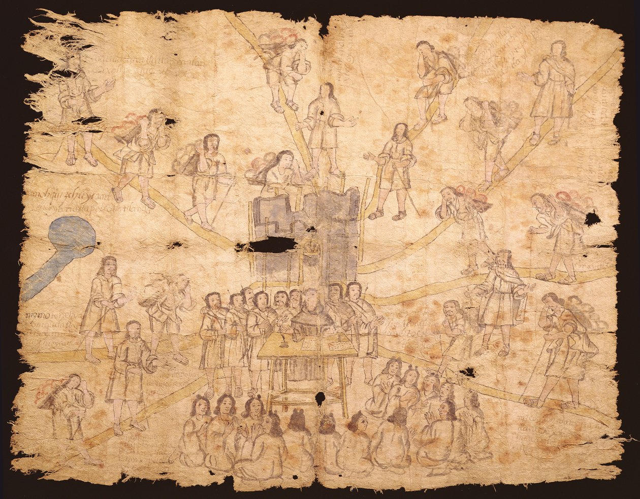 Codex San Pedro Atlapolco (muste ja wc paperilla) tekijältä Mexican School