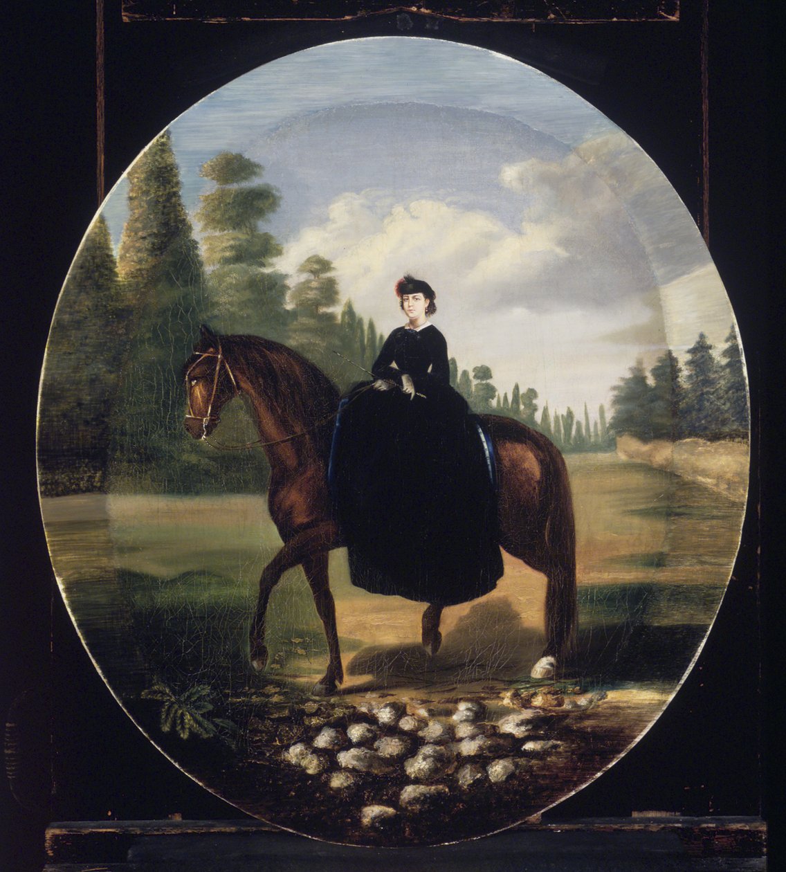 Dona Maria Josefa Romero de Terreros de Parada (öljy kankaalle kiinnitetty paperille) tekijältä Mexican School