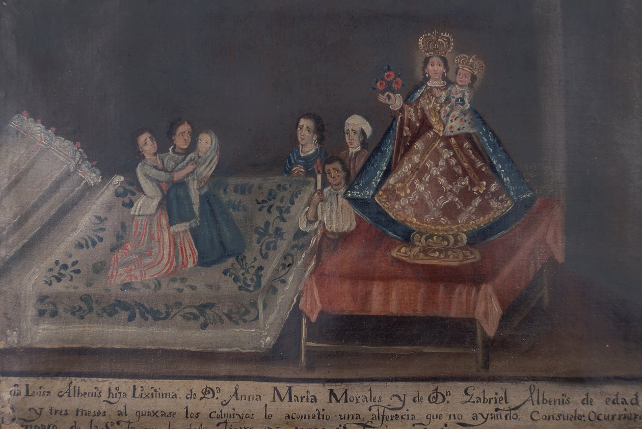 Ex-voto-maalaus, 1851 tekijältä Mexican School