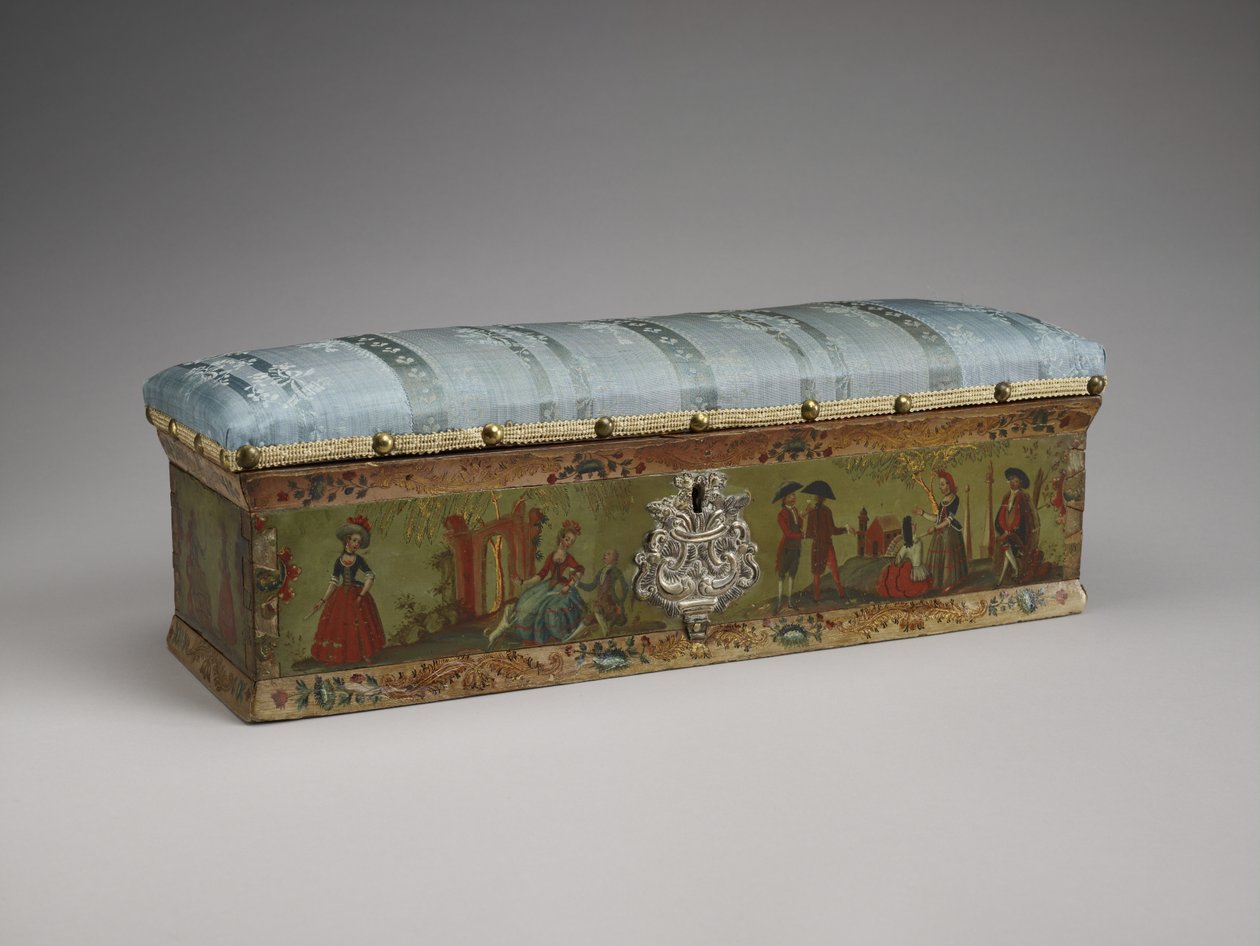 Ladies Box, 1700-luvun loppu (puu, maali, hopea, silkki ja lasi) tekijältä Mexican School