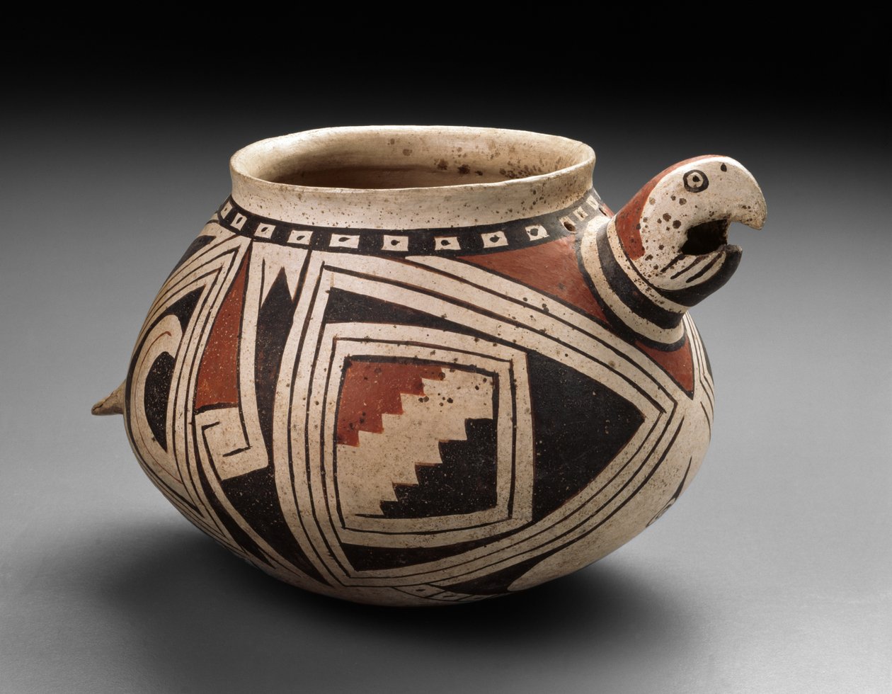 Mogollon-aran kulho, Tardio-kausi, 1300-50 (keramiikka monivärisellä liukumaalauksella) tekijältä Mexican School