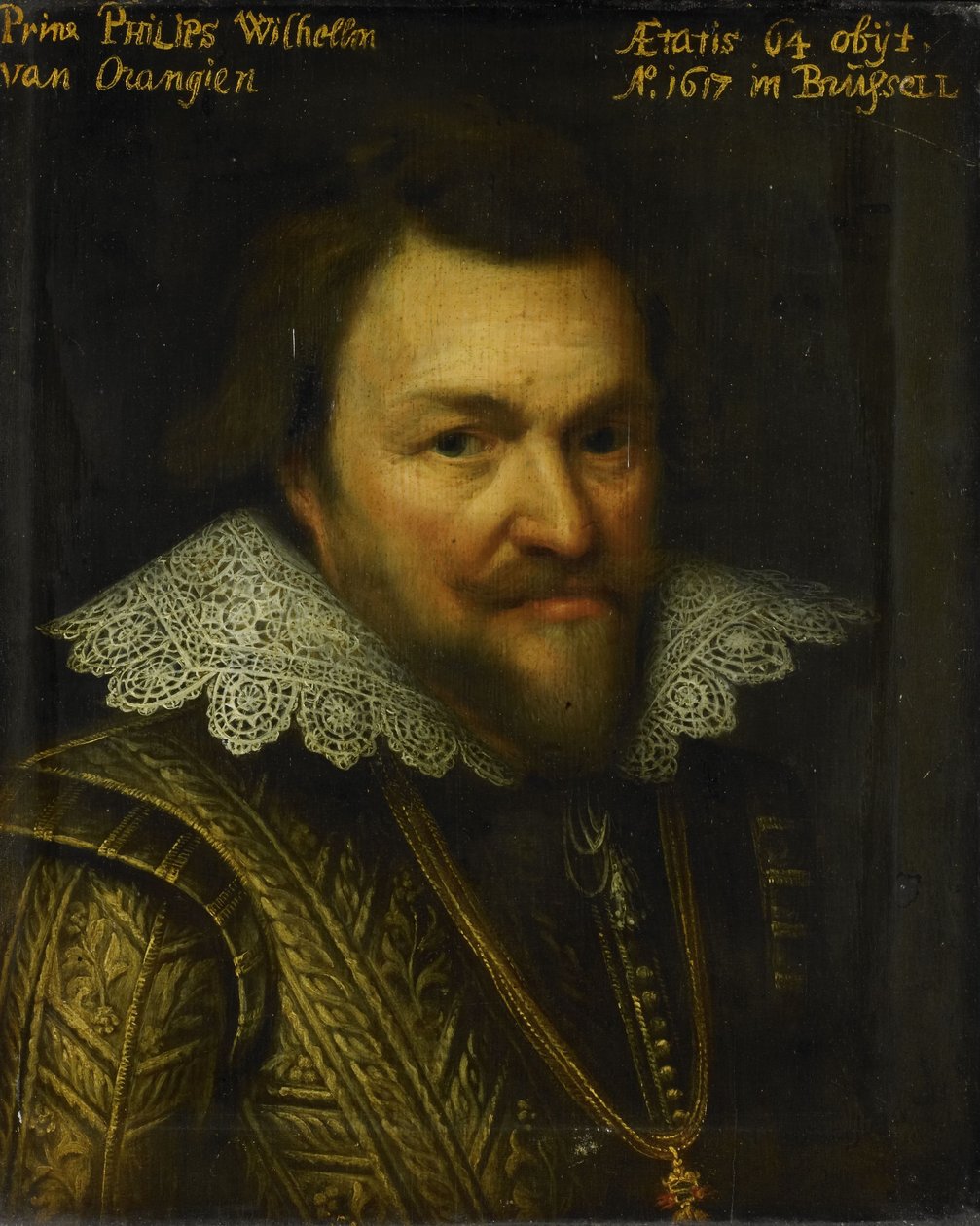 Philips Willemin muotokuva, noin 1609-1633 (öljy paneelille). tekijältä Micchiel Jansz van Mierevelt