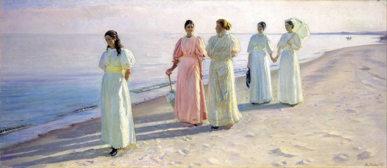 Kävely rannalla tekijältä Michael Peter Ancher