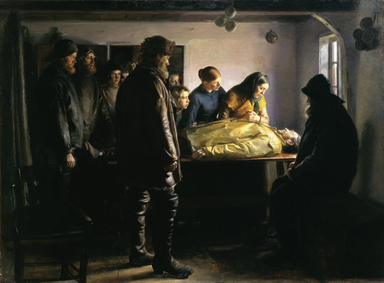 Hukkunut kalastaja tekijältä Michael Peter Ancher