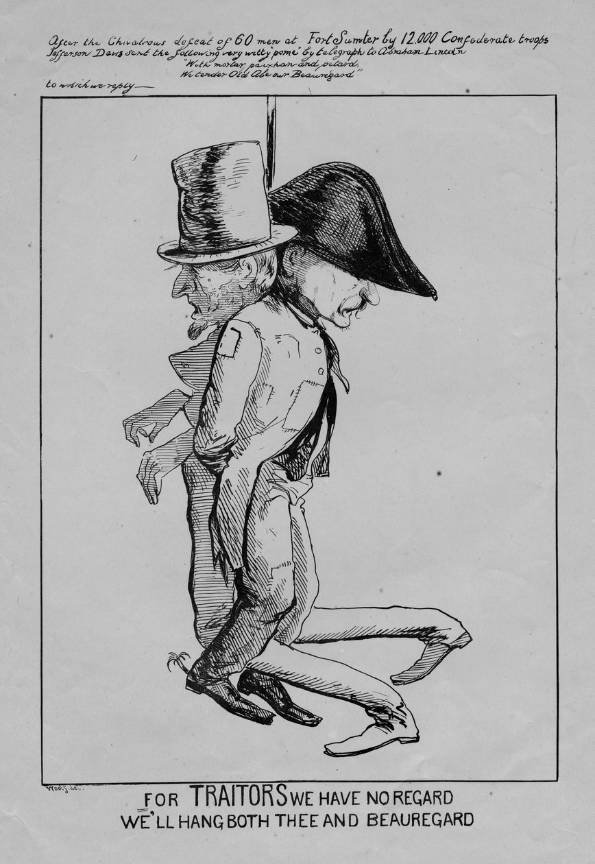 Emme välitä pettureista: hirtämme sekä sinut että Beauregardin, c. 1861 tekijältä Michael Angelo Woolf