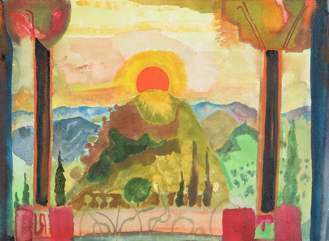 Sundown Over Abruzzi, n. 1980-89 (wc paperilla) tekijältä Michael Chase
