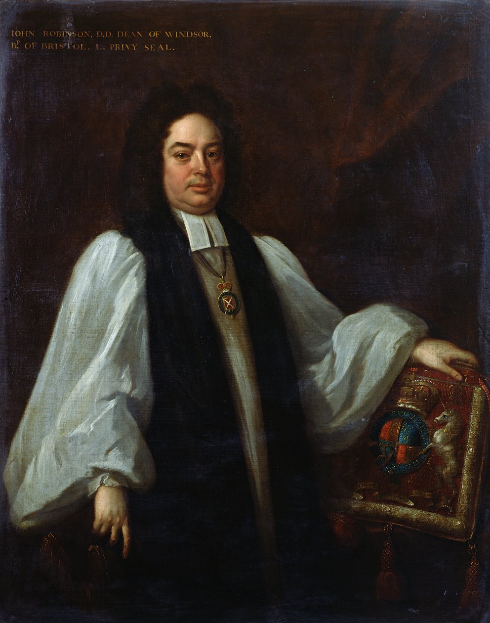Piispa John Robinsonin (1650-1723) muotokuva n. 1711 tekijältä Michael Dahl