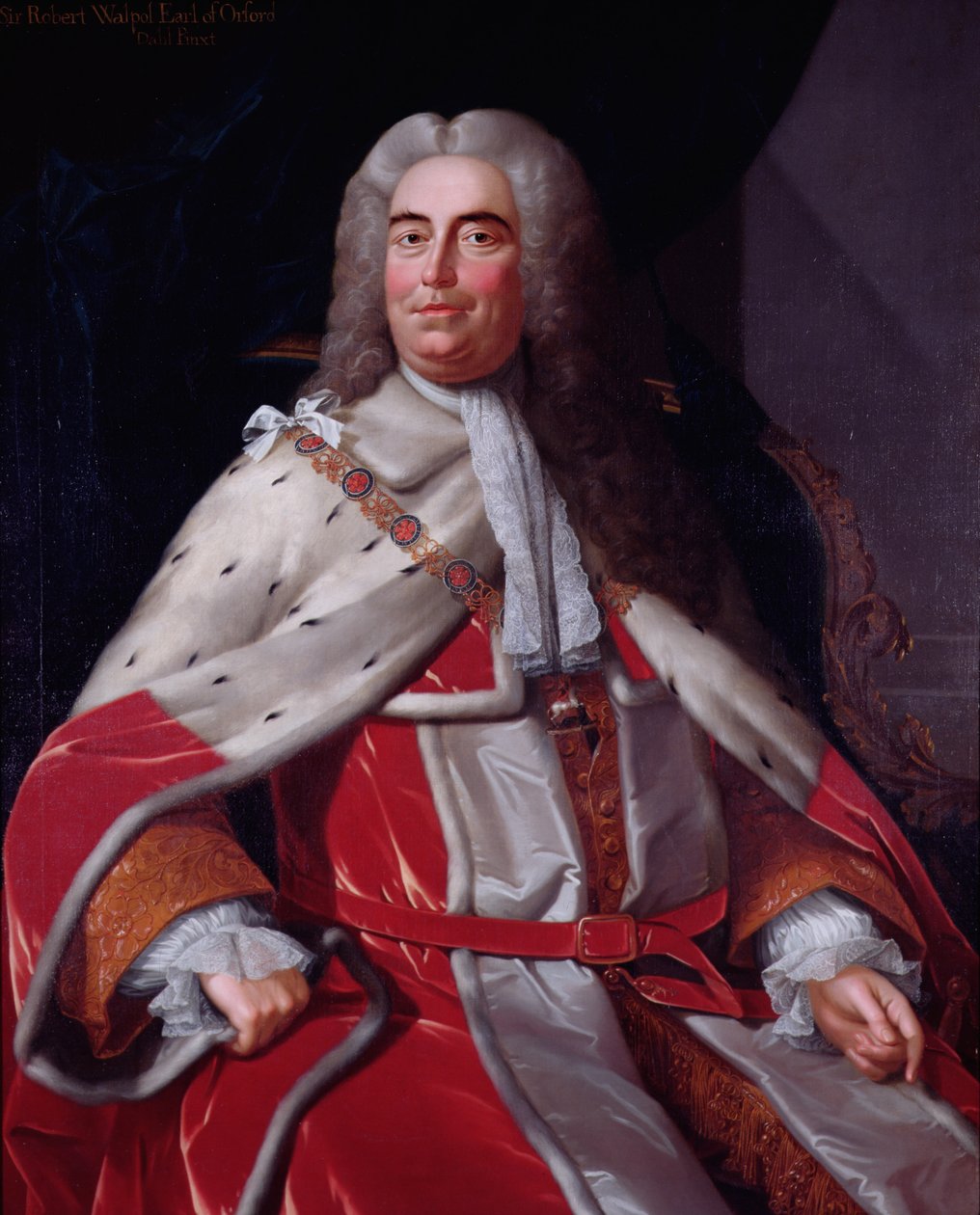 Sir Robert Walpole, Orfordin jaarli (1676-1745), ensimmäinen valtiovarainministeri ja valtiovarainministeri tekijältä Michael Dahl