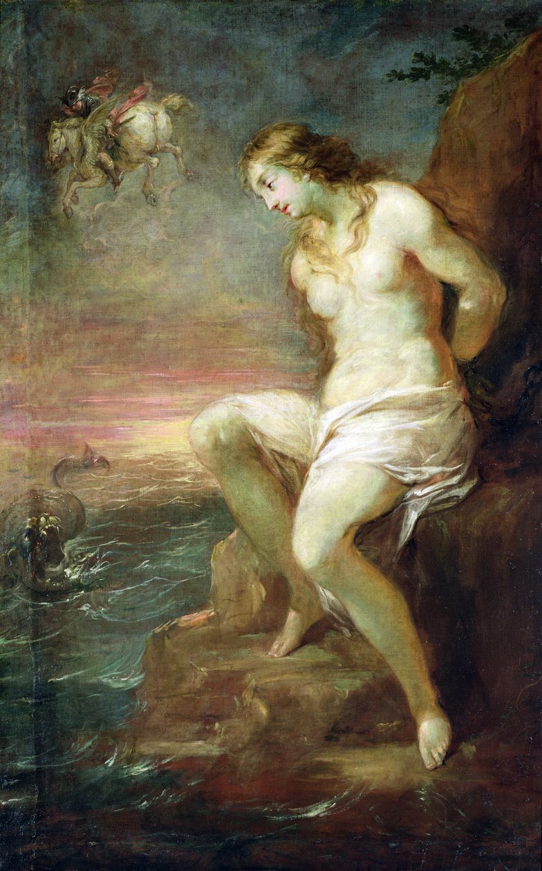 Perseus pelastaa Andromedan, n. 1695 tekijältä Michael Leopold Willmann