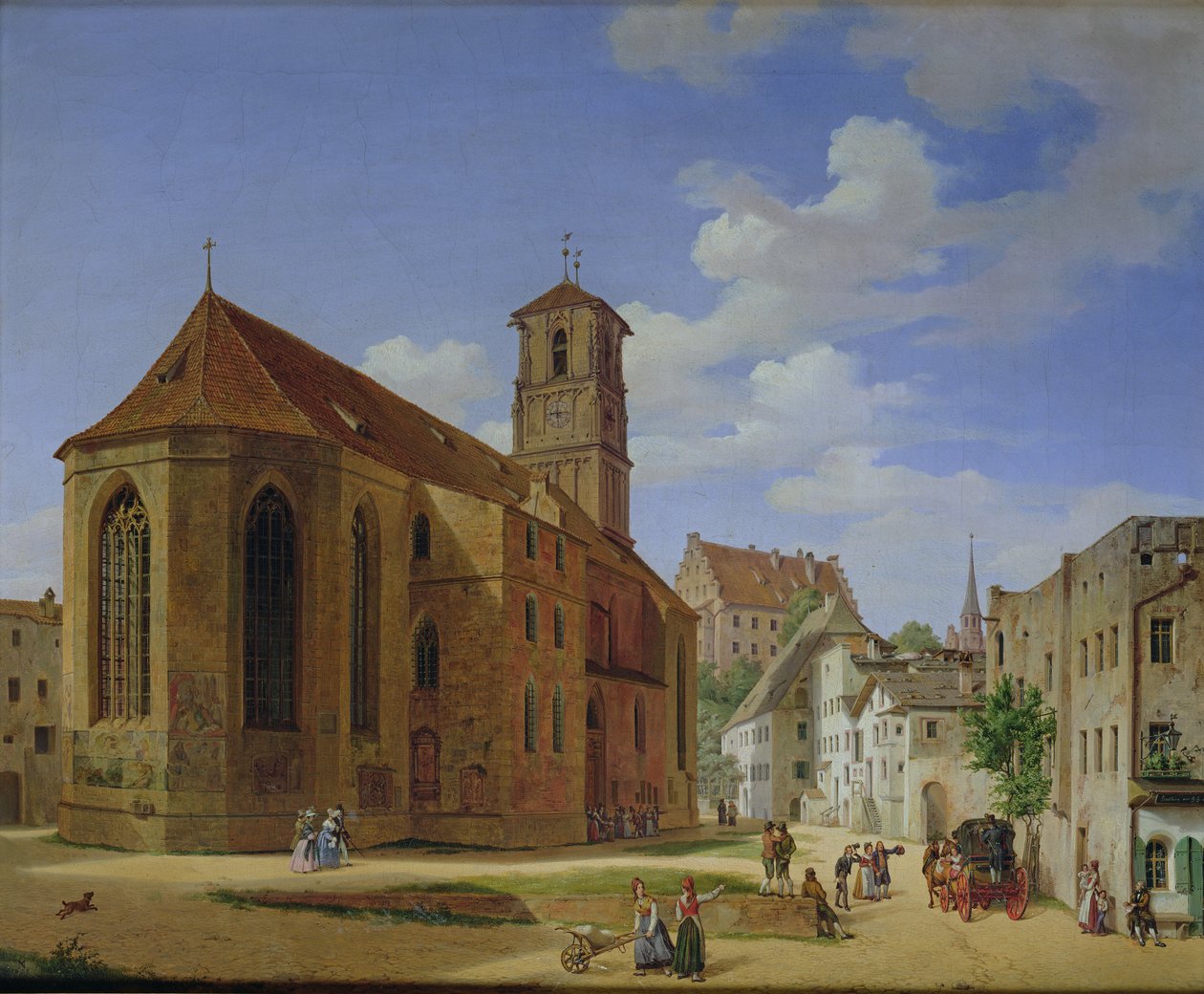 Church Square Wasserburg am Innissä, 1838 tekijältä Michael Neher