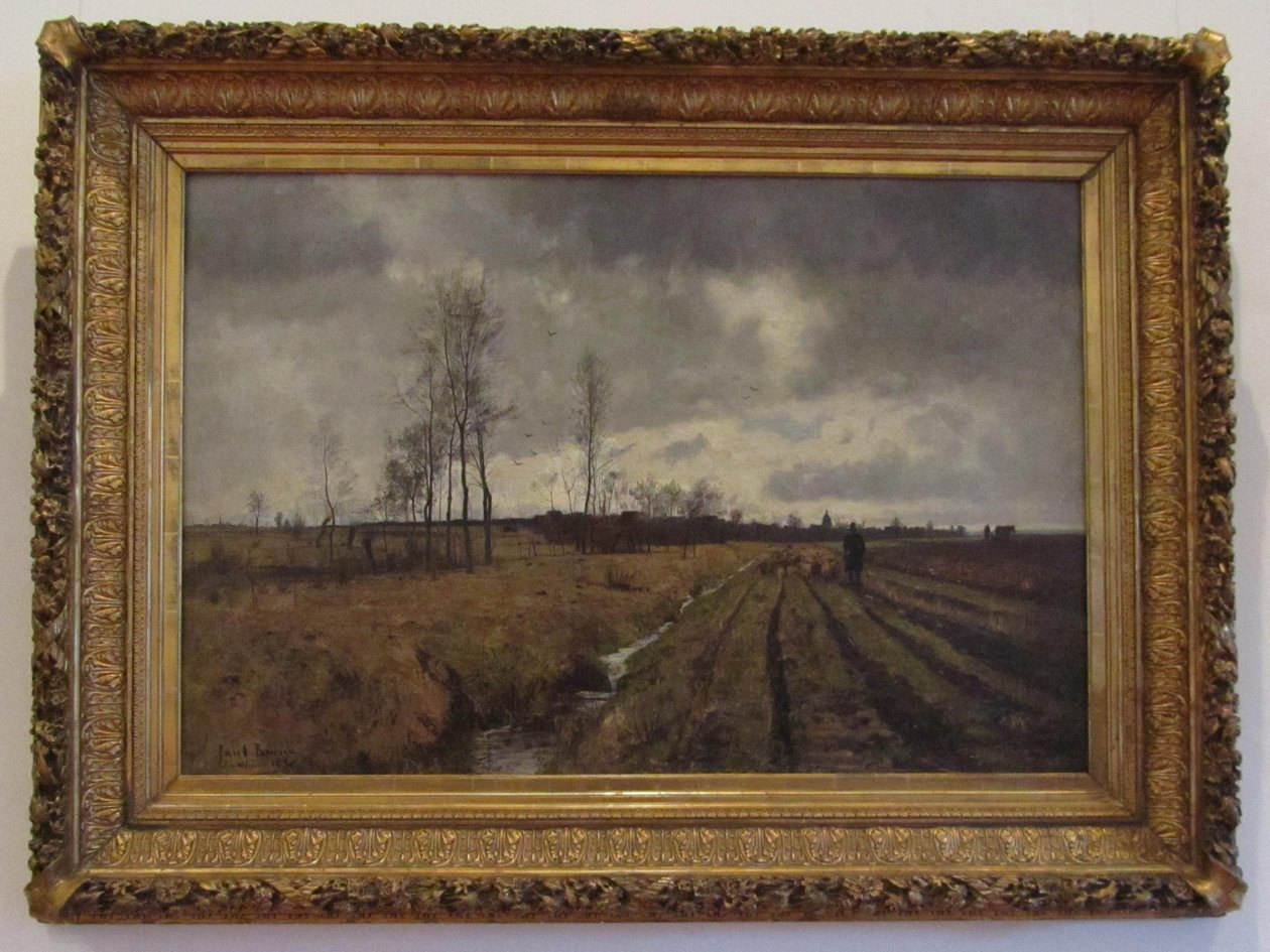 Weg nach Niedergrunstedt, Paul Baum, 1886, ausgestellt im Schlossmuseum Weimarissa. tekijältä Michael Sander Sander