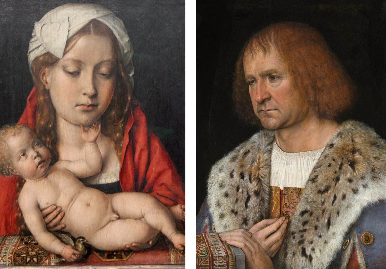 Kaksiosainen Madonna ja lapsi, Diego de Guevara tekijältä Michael Sittow