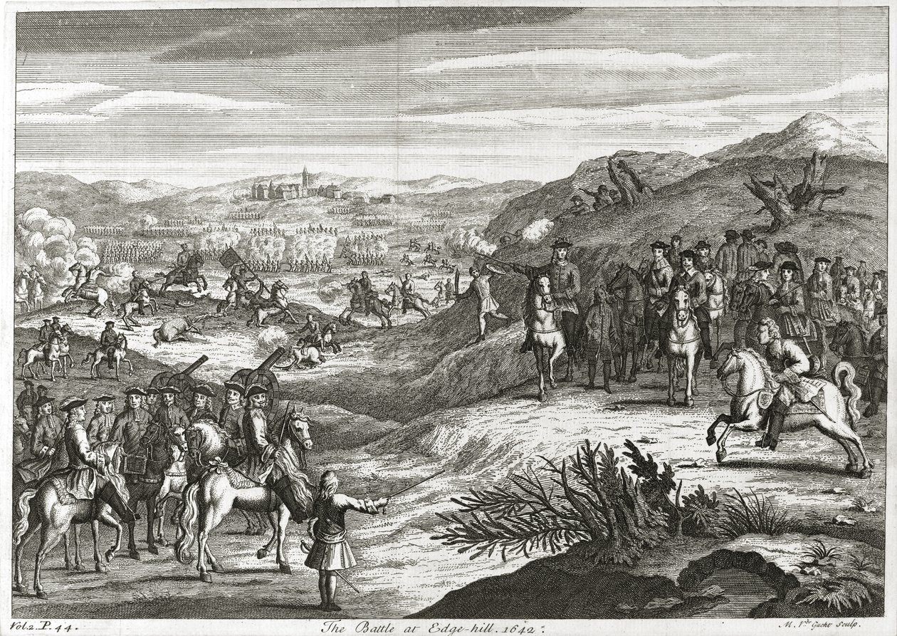 Edgehillin taistelu vuonna 1642 tekijältä Michael van der Gucht