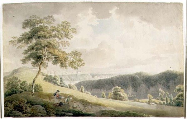 Wye Valley (akvarelli paperille) tekijältä Michael Rooker