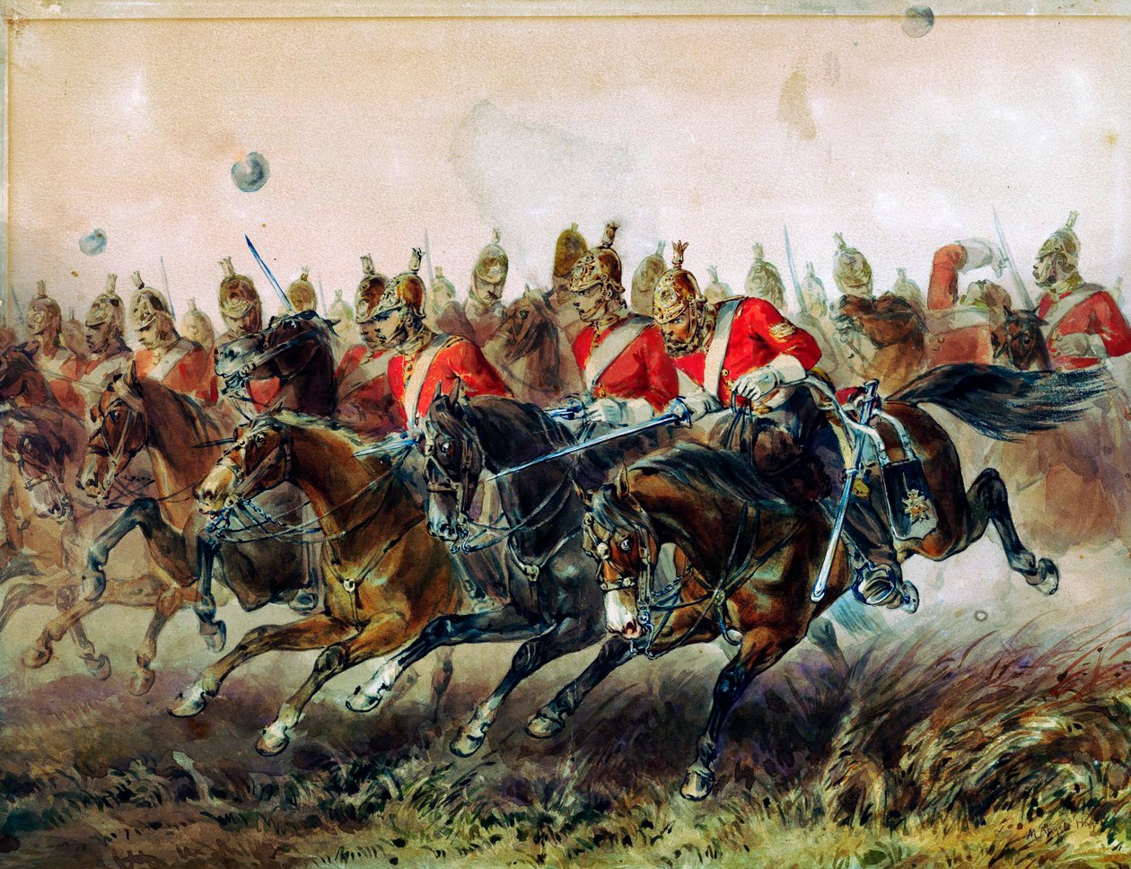 Kevyen prikaatin panos Balaclavan taistelun aikana, 1854 tekijältä Michael Angelo Hayes