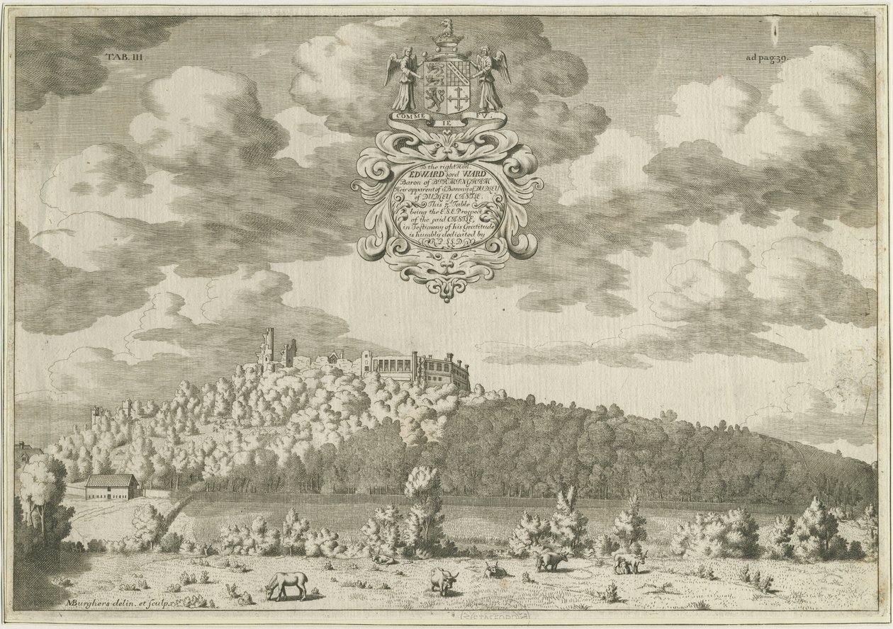 Dudley Castle: gravat en placa de coure, nd [1653-1686] (impressió)finès tekijältä Michael Burghers