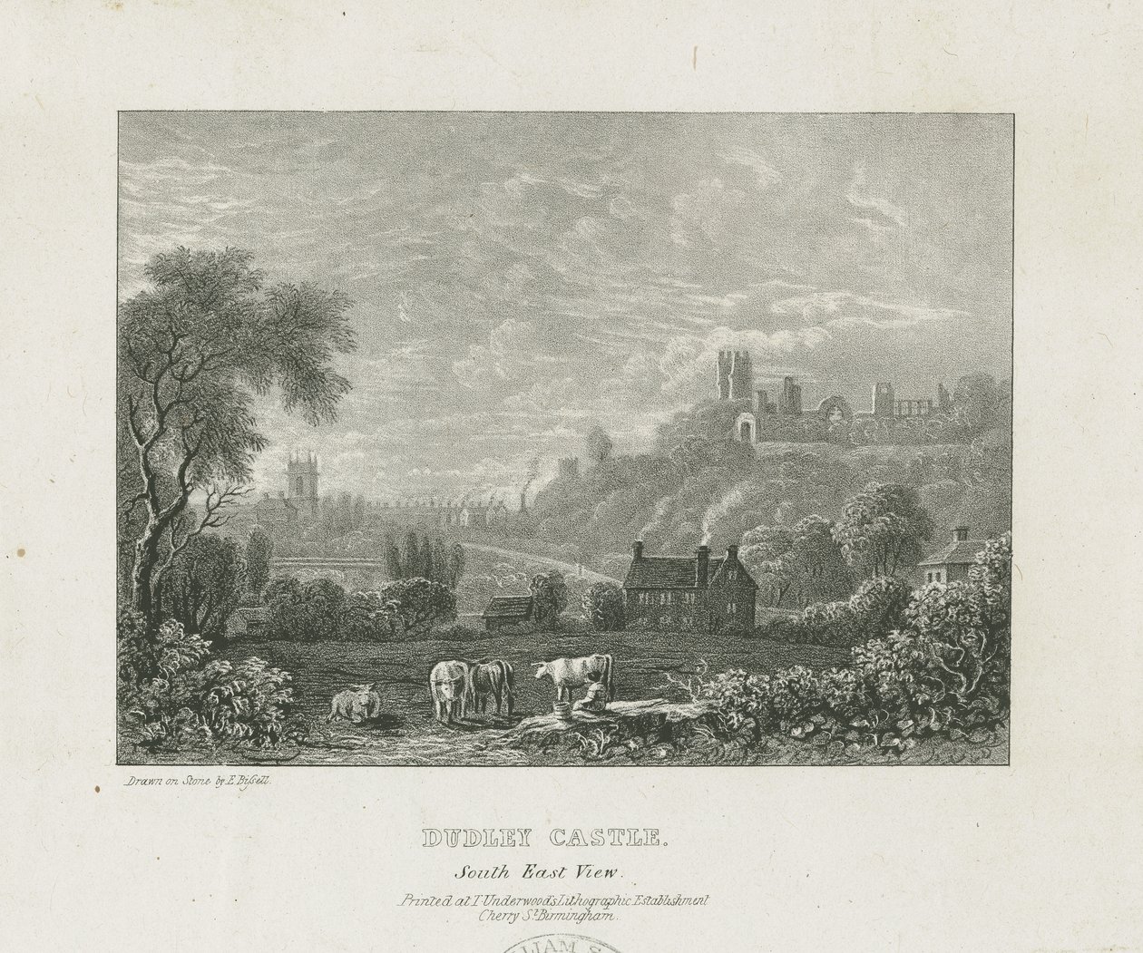Dudleyn linna: kuparilevykaiverrus, nd [1653-1686] (painettu) tekijältä Michael Burghers