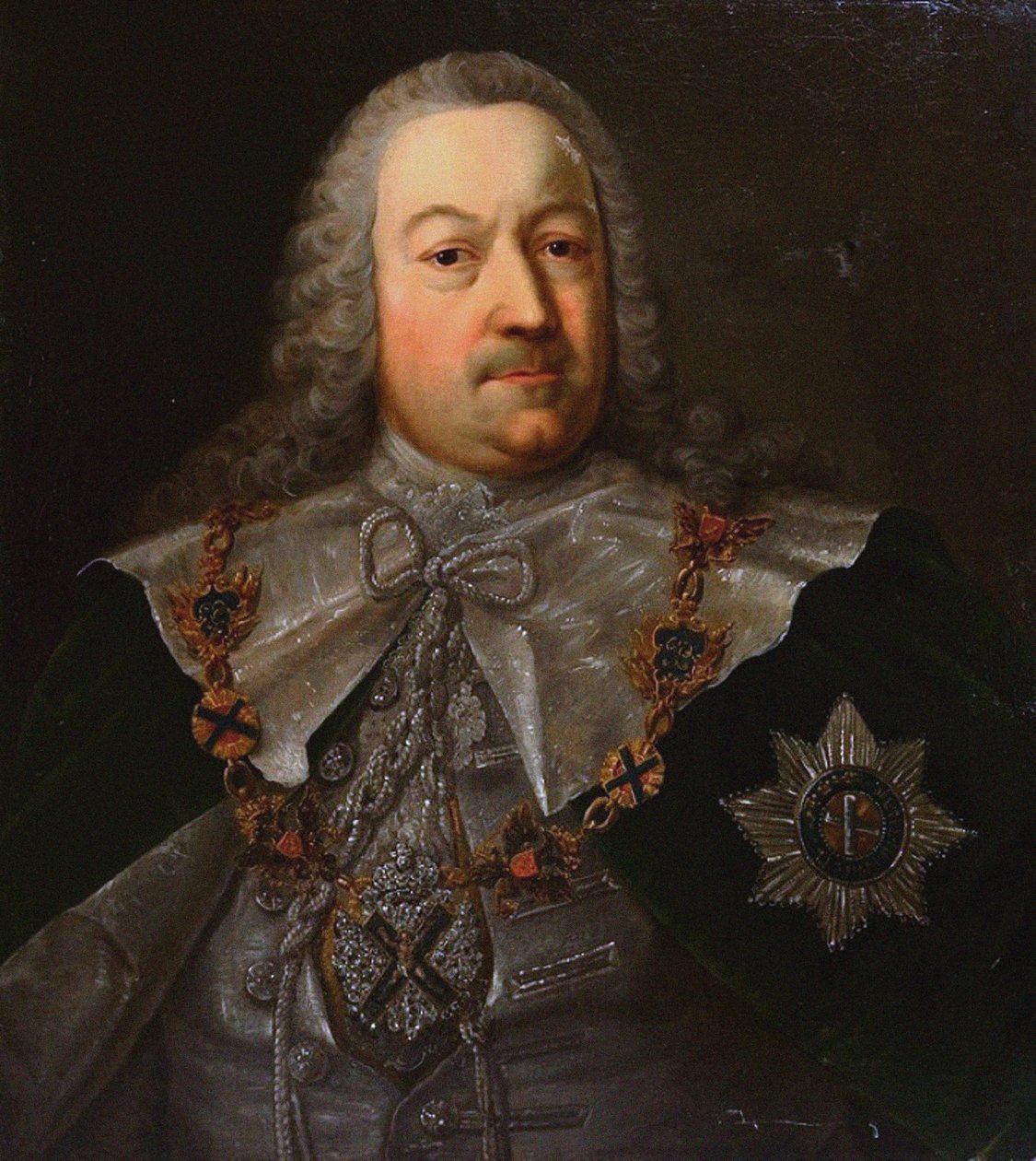 Hermann Carl von Keyserlingkin muotokuva 1696-1764, 1700-luvun puoliväli tekijältä Michael Christoph Hagelgans