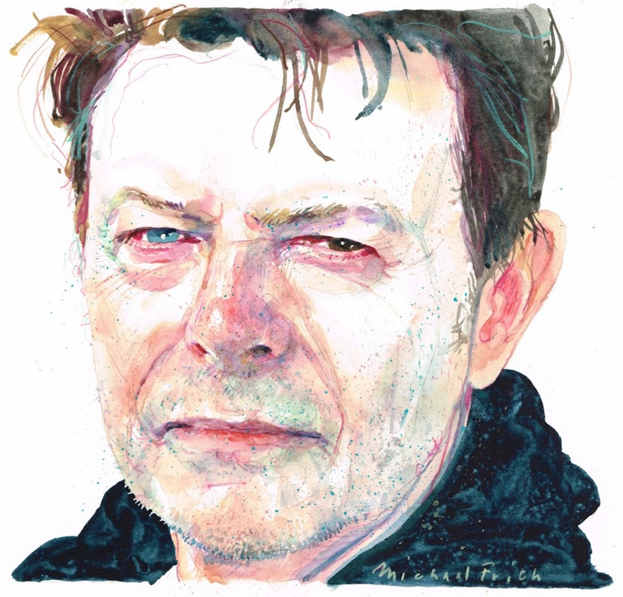 David Bowie (akvarelli) tekijältä Michael Frith