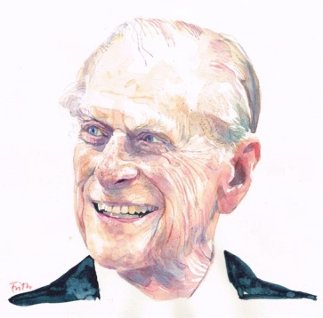 Prinssi Philip, Edinburghin herttua (akvarelli) tekijältä Michael Frith