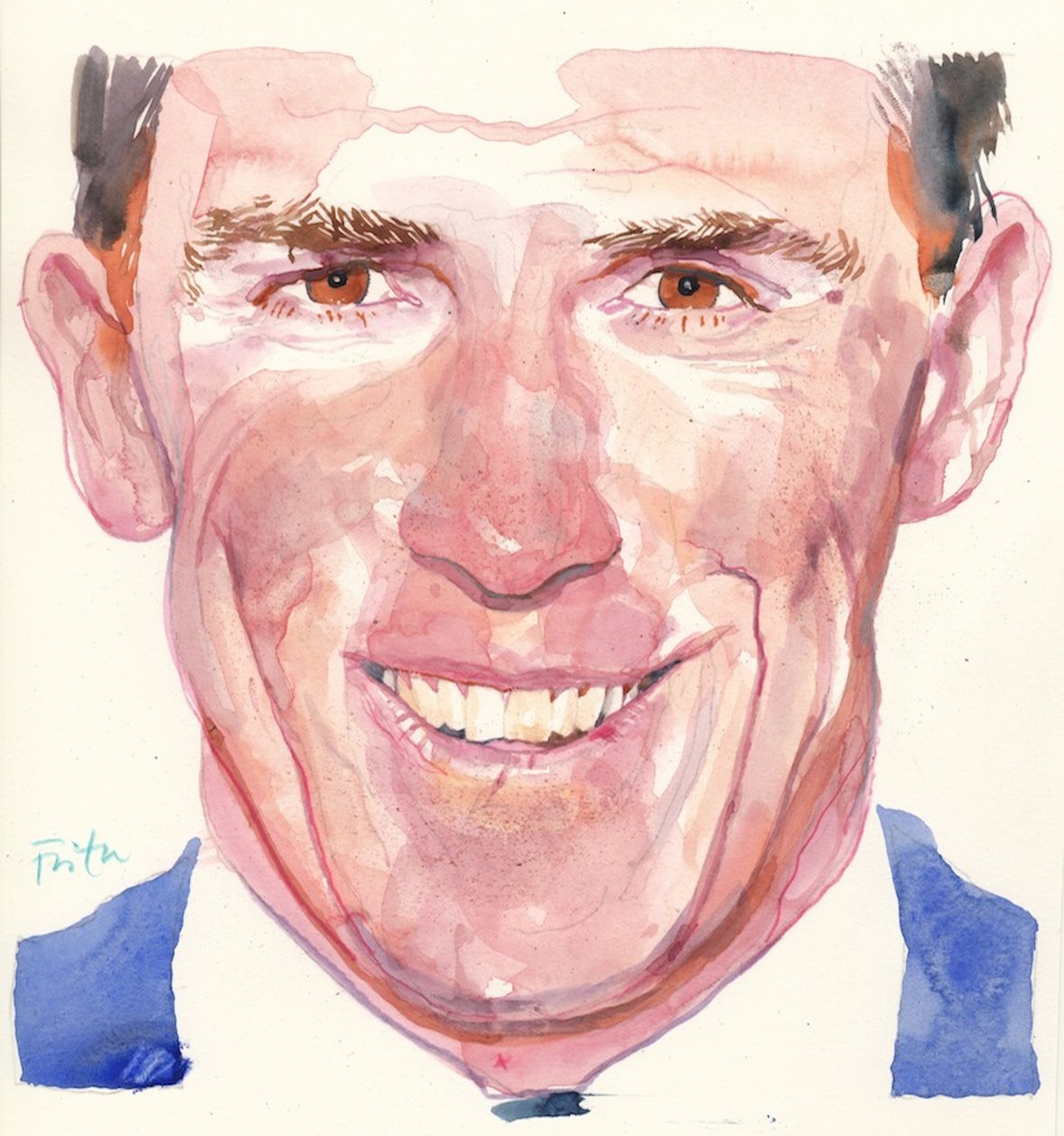 Rob Brydon (akvarelli) tekijältä Michael Frith