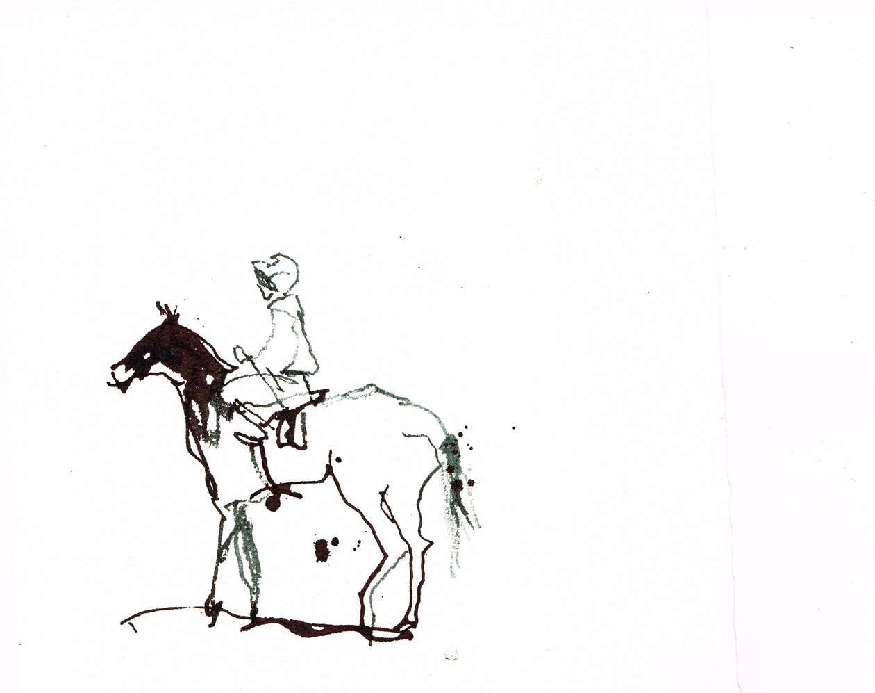 Nimetön, 2018 (akvarelli paperille) tekijältä Michael Frith