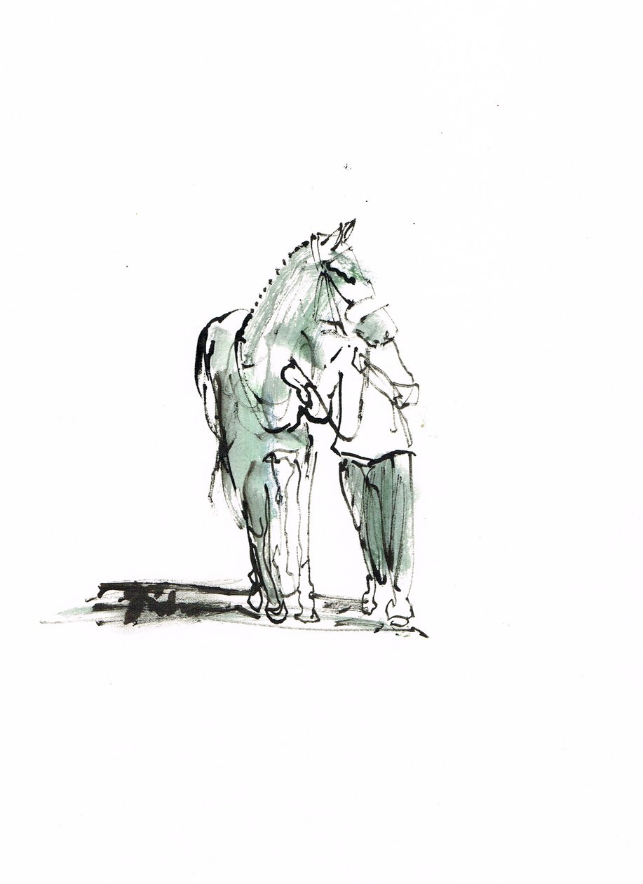 Nimetön, 2018 (akvarelli paperille) tekijältä Michael Frith
