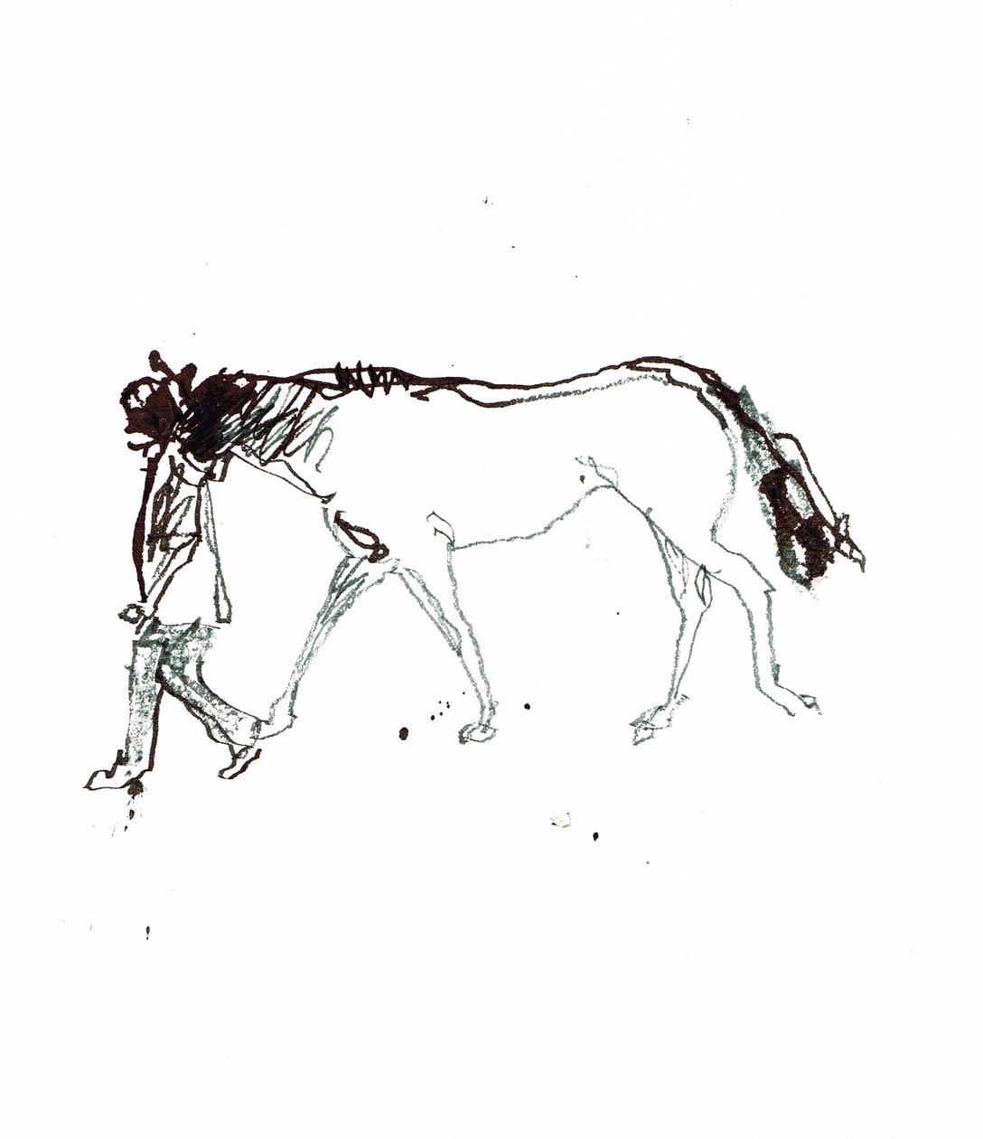 Nimetön, 2018 (akvarelli paperille) tekijältä Michael Frith
