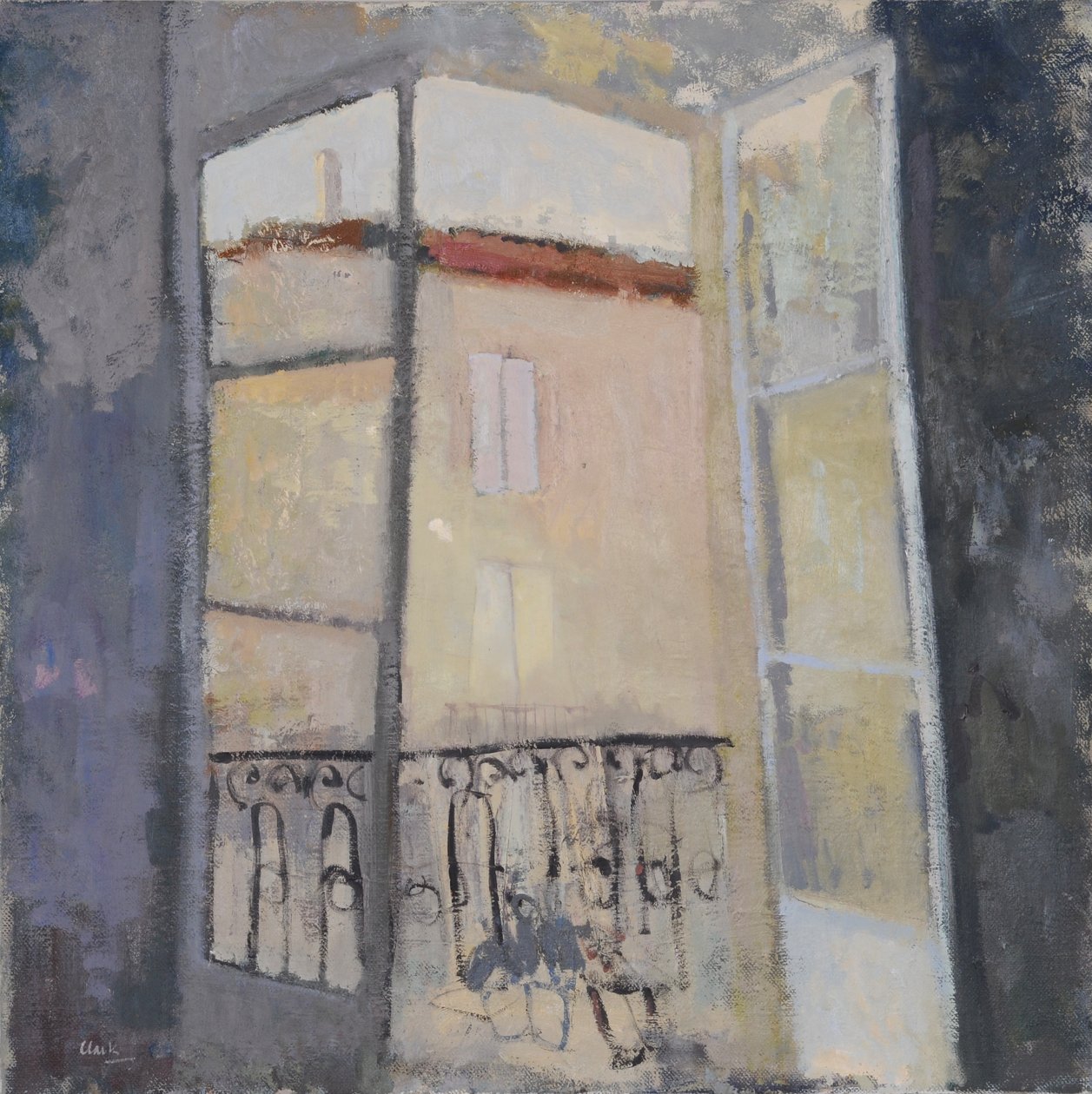 40 Rue Royale, 2015 (öljy pellavalle) tekijältä Michael G. Clark