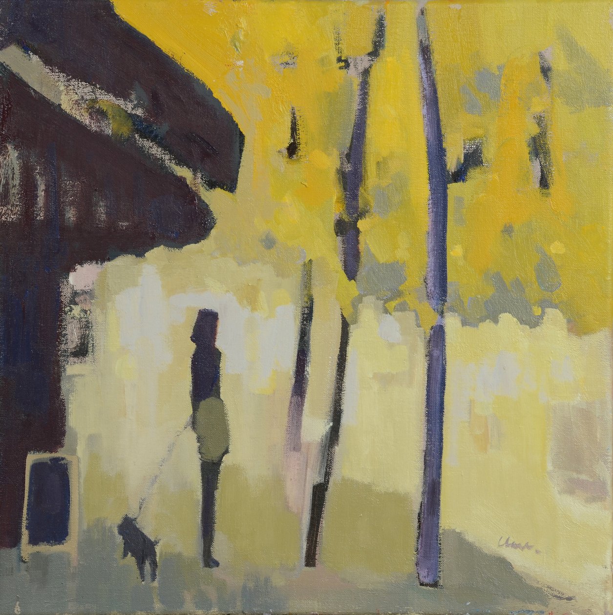Kävely Seinen rannalla, 2015 (öljy pellavalle) tekijältä Michael G. Clark
