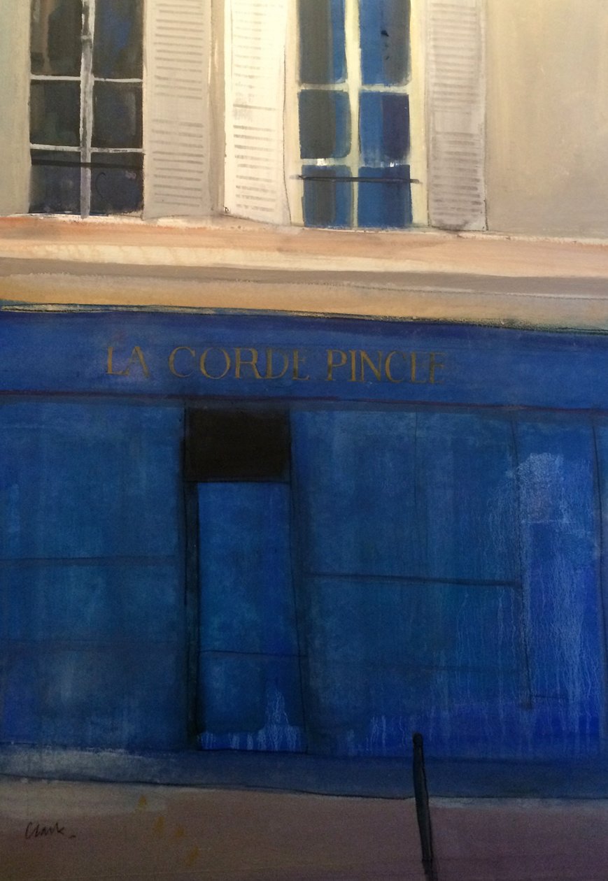 La Corde Pincée, 2015 (akvarelli paperille) tekijältä Michael G. Clark