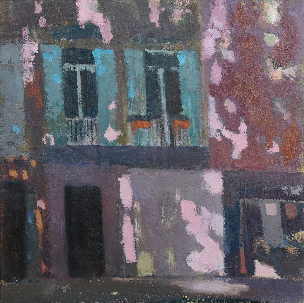 Varjoja seinällä, Provence, 2015 (öljy pellavalle) tekijältä Michael G. Clark