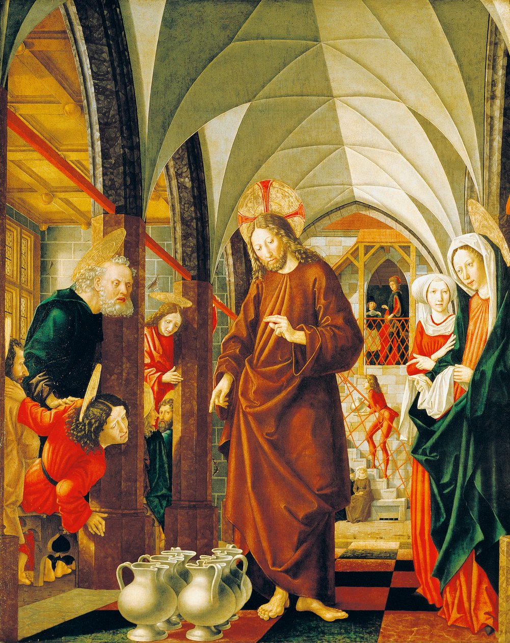 Wedding at Cana, panel from Stories of Christ, St Wolfgang Altarpiece   1123319   fi       finnish Successfully Translated  Original: Liber amicorum Van Tienhoven-Hacke Translat: Liber amicorum Van Tienhoven-Hacke 1373936 fi finnish Successfully Translated tekijältä Michael Pacher